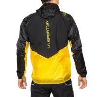 LA SPORTIVA BLIZZARD WINDBREAKER JACKET NOIRE ET JAUNE Veste running homme pas cher