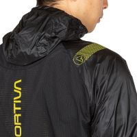 LA SPORTIVA BLIZZARD WINDBREAKER JACKET NOIRE ET JAUNE Veste running homme pas cher