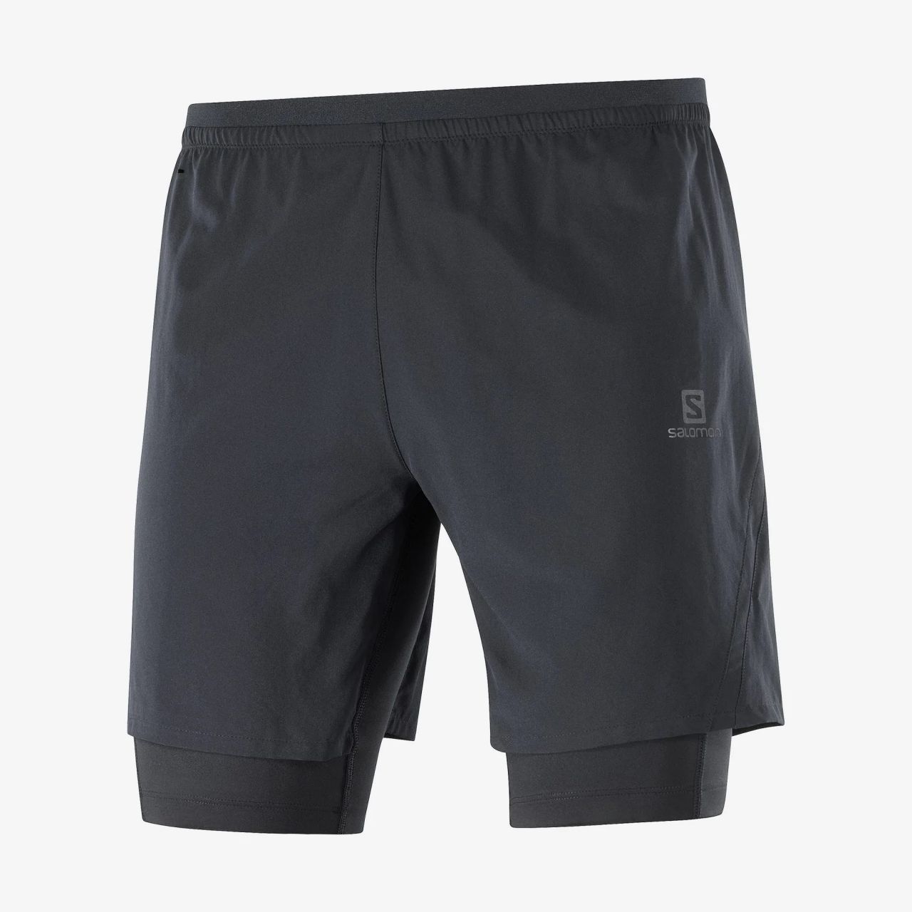 SALOMON CROSS TWINSKIN SHORT NOIR Short Running 2 en 1