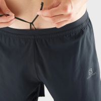 SALOMON CROSS TWINSKIN SHORT NOIR Short Running 2 en 1 pas cher