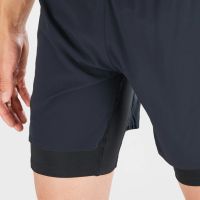 SALOMON CROSS TWINSKIN SHORT NOIR Short Running 2 en 1 pas cher