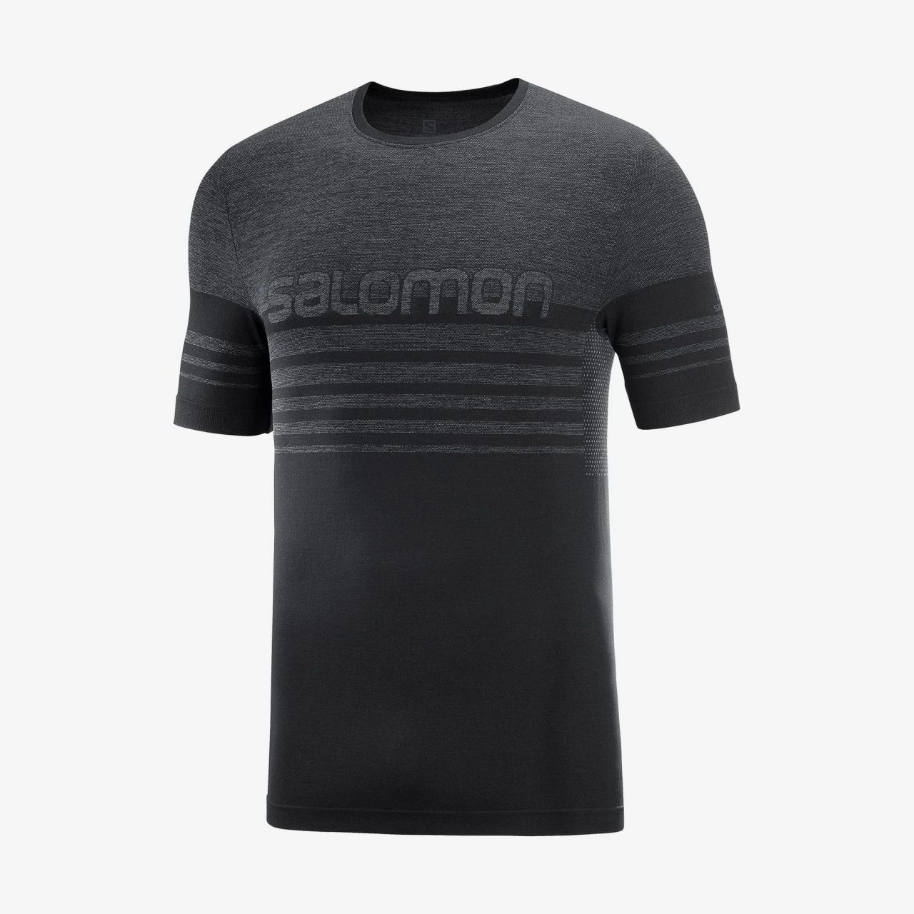 SALOMON ESSENTIAL SEAMLESS SS TEE BLACK Tee shirt sans coutures