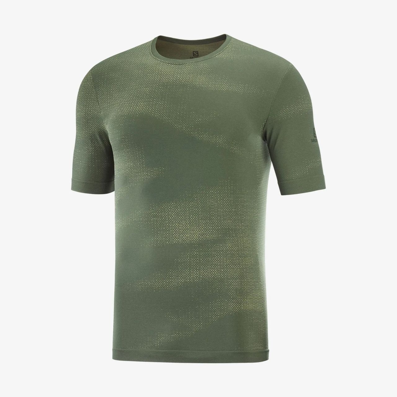 SALOMON ESSENTIAL SEAMLESS SS TEE OLIVE NIGHT Tee shirt sans coutures
