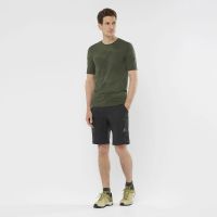 SALOMON ESSENTIAL SEAMLESS SS TEE OLIVE NIGHT Tee shirt sans coutures pas cher