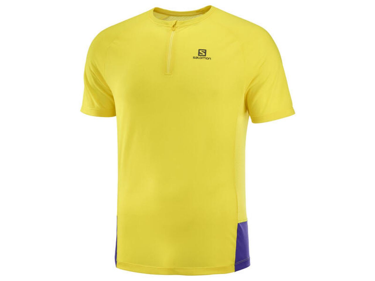 SALOMON CROSS REBEL HZ TEE EMIRE YELLOW Tee shirt zippé