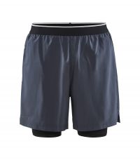 CRAFT CHARGE SHORT 2 EN 1 ASPHALT Short Running homme
