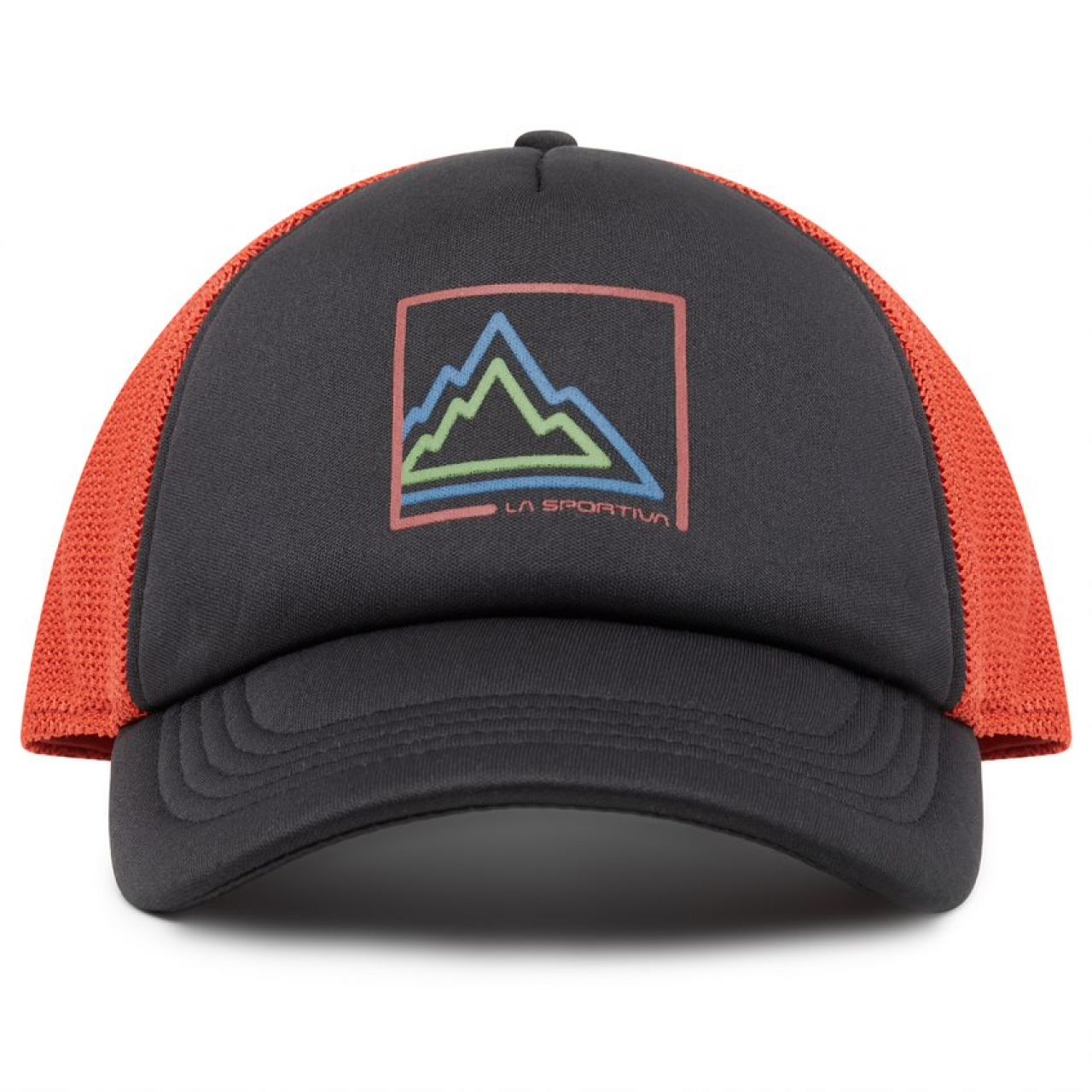 LA SPORTIVA BOX TRUCKER HAT BLACK SAFFRON Casquette running