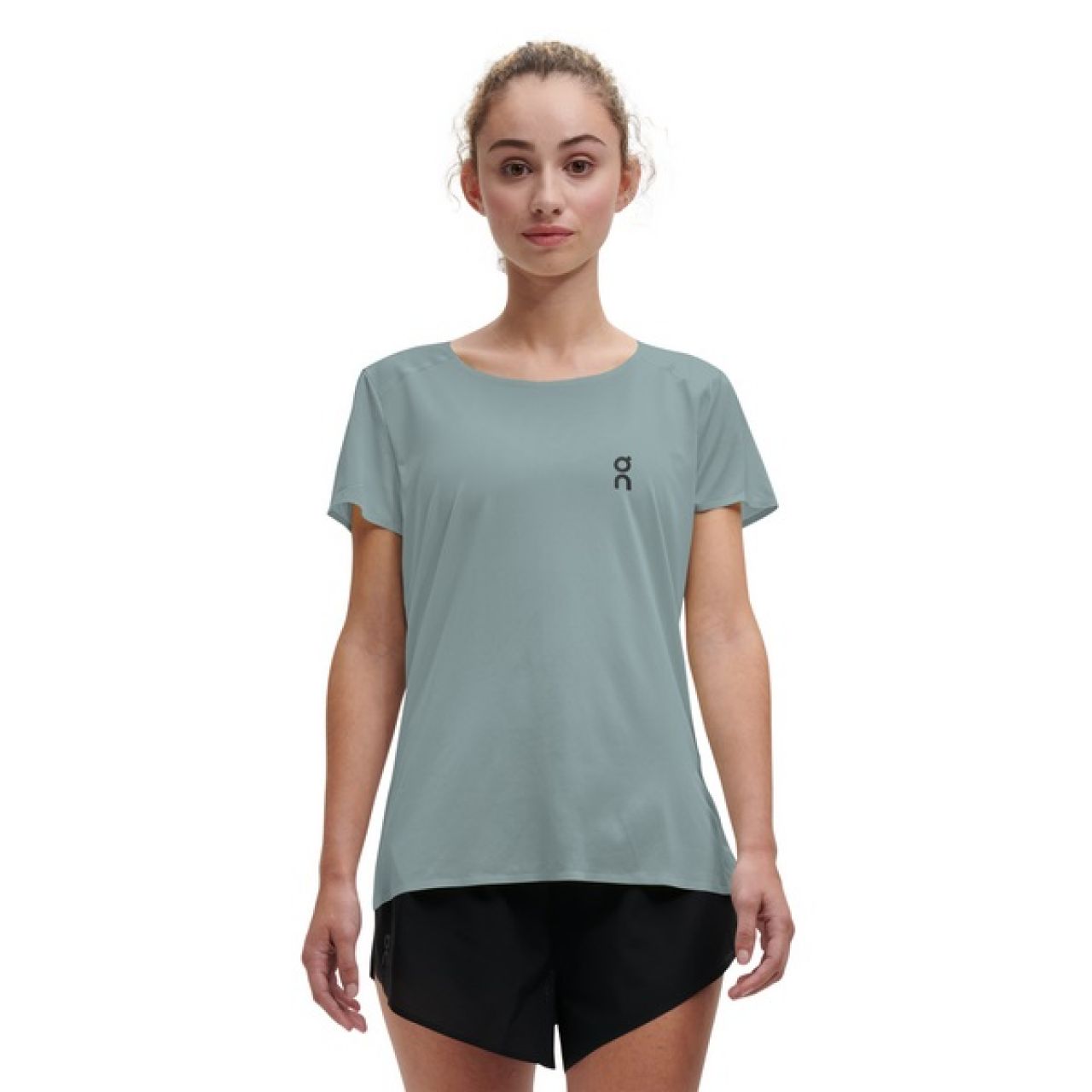 ON RUNNING PERFORMANCE T W SEA BLACK Tee shirt running