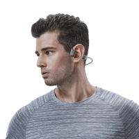 SHOKZ CASQUE BLUETOOTH OPENRUN  A CONDUCTION OSSEUSE GRIS pas cher