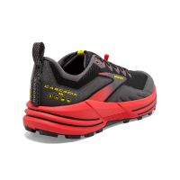 BROOKS CASCADIA 16 NOIRE ET ROUGE  Chaussures de trail pas cher