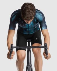 ASSOS MILLE GT JERSEY C2 DROP HEAD CYBER BLUE Maillot vélo pas cher