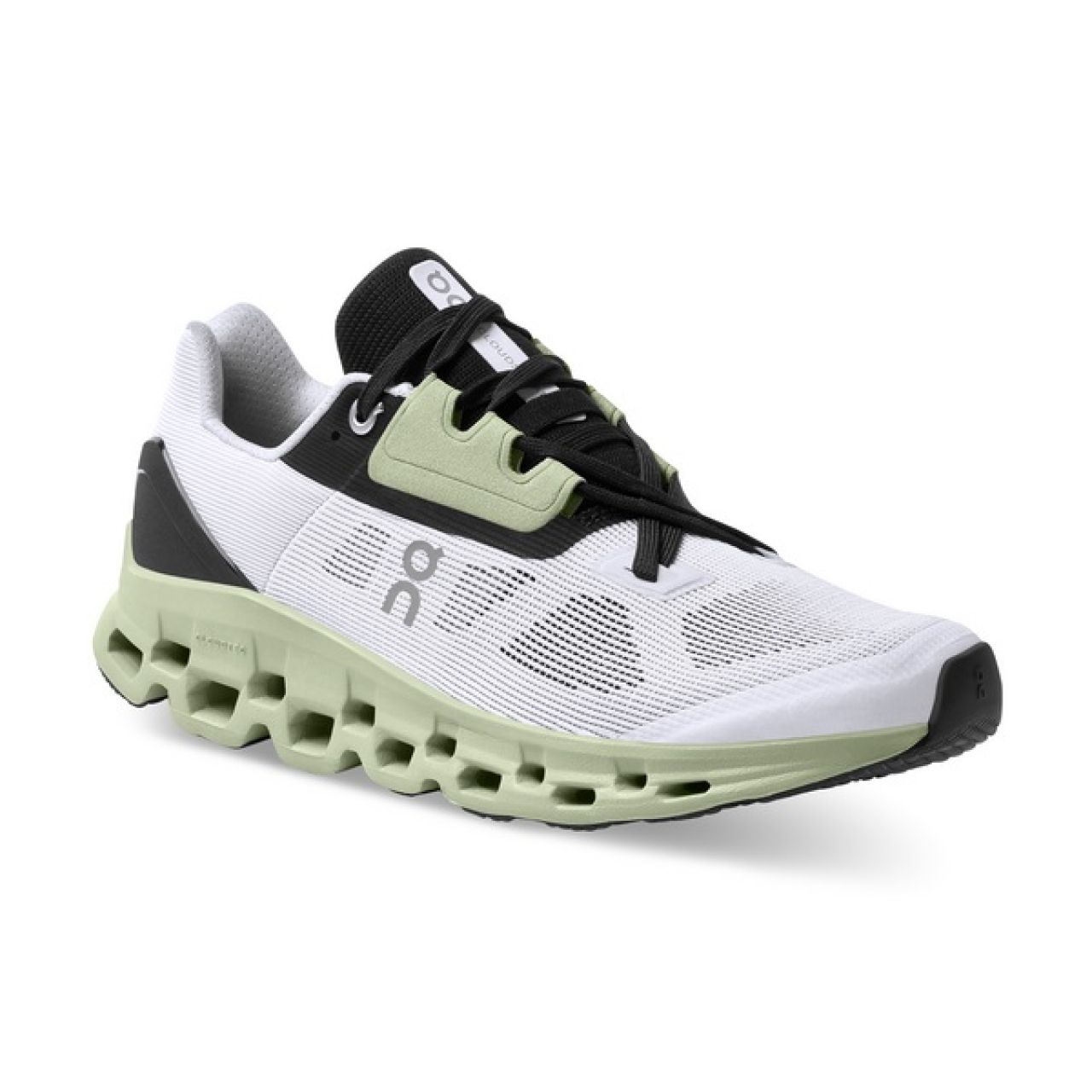 ON RUNNING CLOUD STRATUS WHITE ET BLACK  Chaussures de running