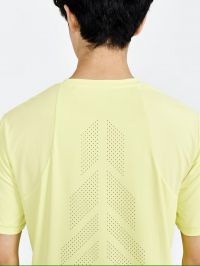 CRAFT ADV  CHARGE TEE TECH GIALLO Tee Shirt running pas cher