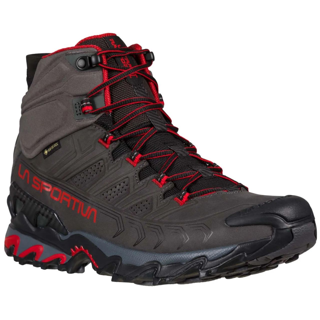 LA SPORTIVA ULTRA RAPTOR II MID LEATHER GTX CARBON ET TANGO RED Chaussure de randonnée