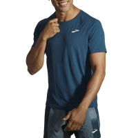 BROOKS TEE SHIRT ATHMOSPHERE  INDIGO RUSH tee shirt de running pas cher