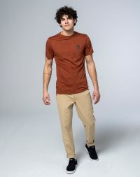 BULA PACIFIC SOLID MERINO WOOL TEE BRICK Tee shirt en merinos pas cher