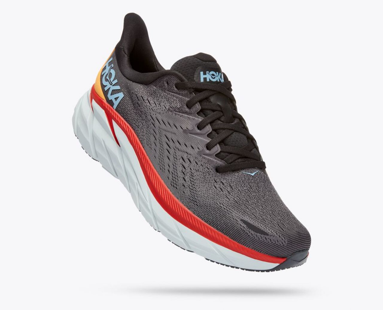HOKA CLIFTON 8 WIDE ANTHRACITE  Chaussures de running pour pieds larges