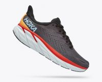 HOKA CLIFTON 8 WIDE ANTHRACITE  Chaussures de running pour pieds larges pas cher