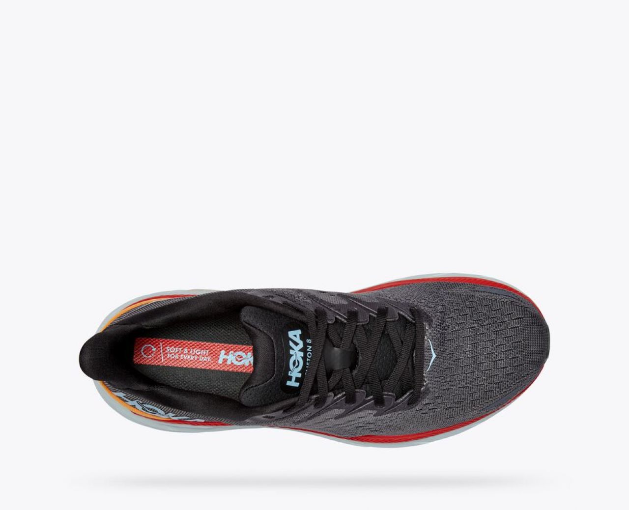 HOKA CLIFTON 8 WIDE ANTHRACITE Chaussures de running pour pieds larges