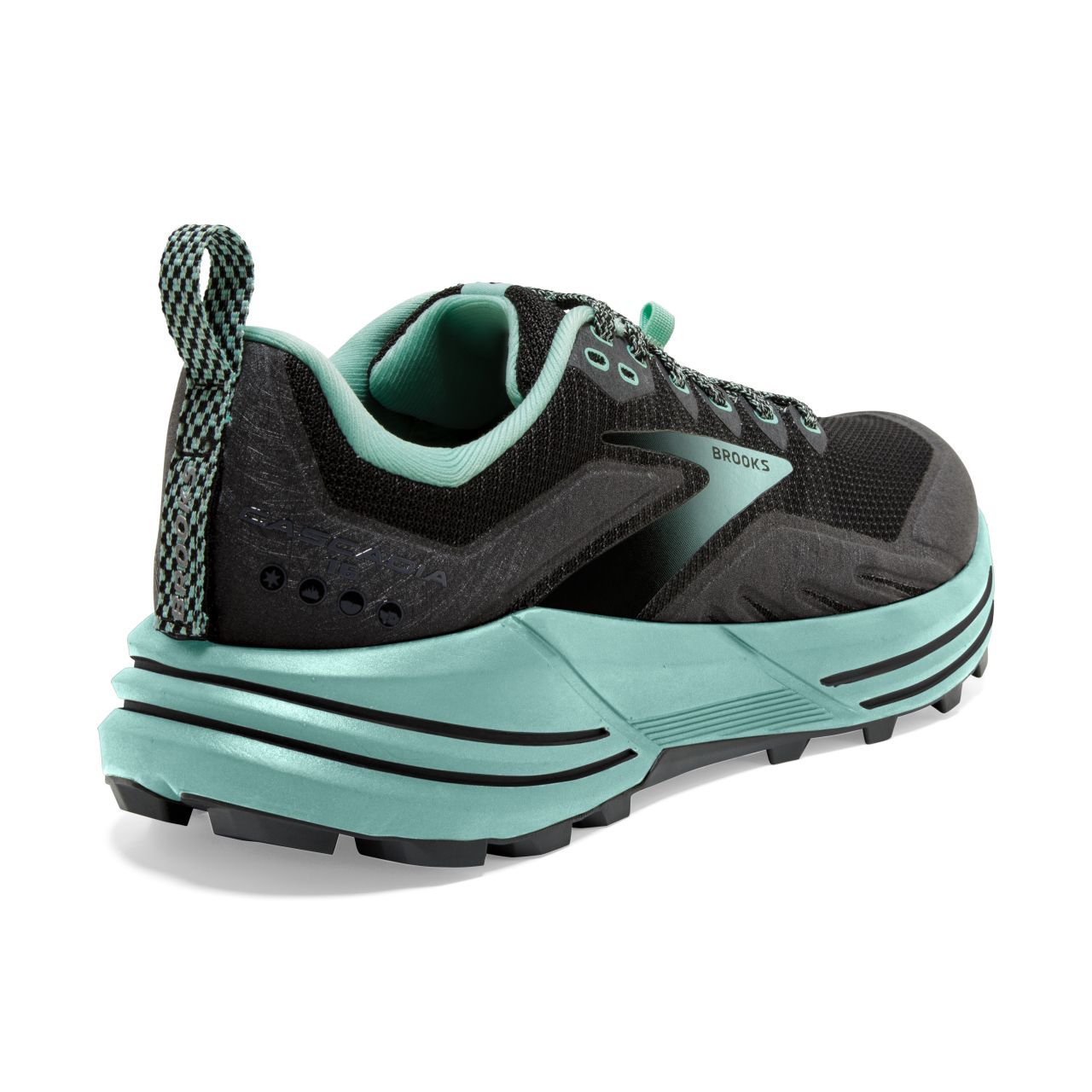 BROOKS CASCADIA 16 WIDE NOIRE ET YUCA Chaussures de trail pieds larges