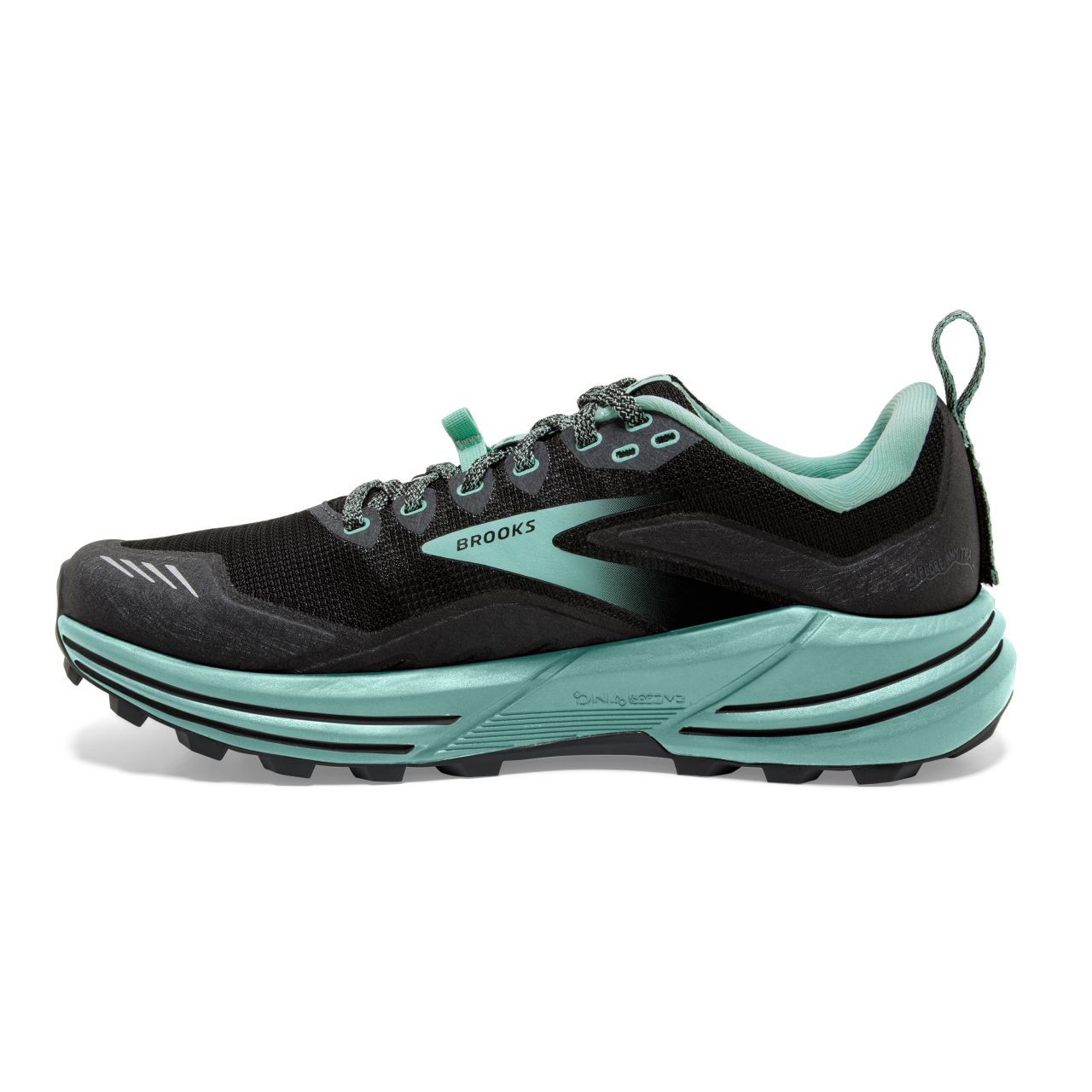BROOKS CASCADIA 16 WIDE NOIRE ET YUCA Chaussures de trail pieds larges