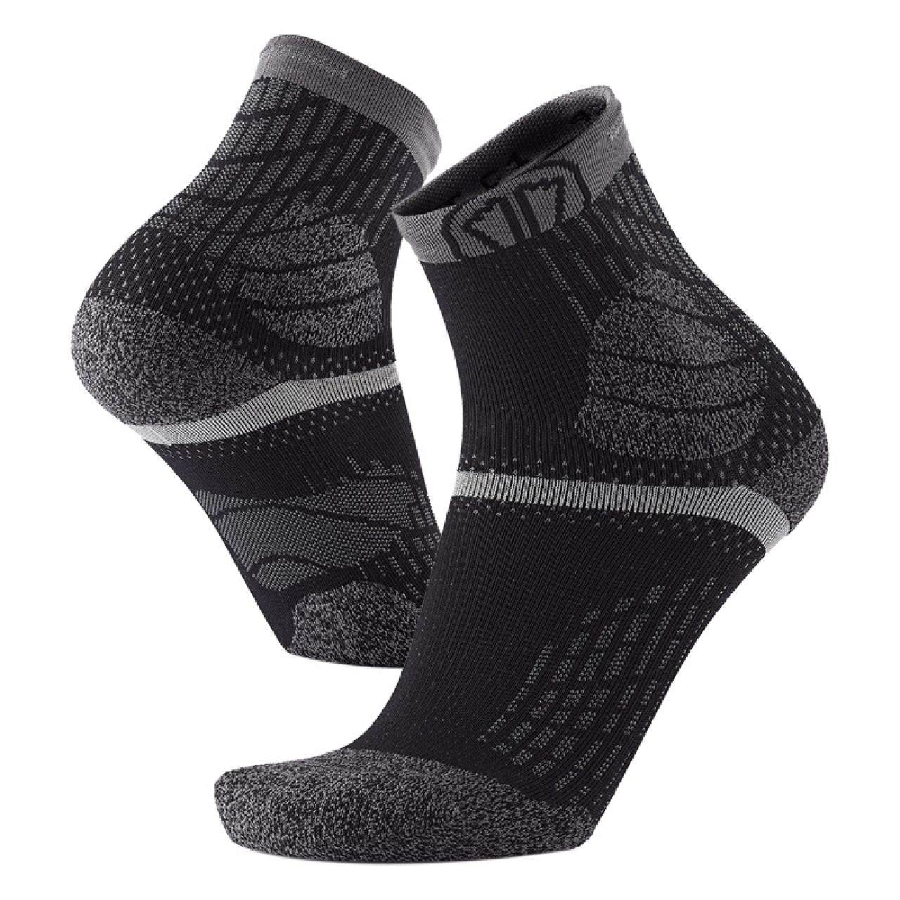 Chaussettes de compression Run noir-gris