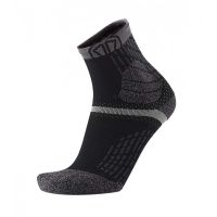 SIDAS CHAUSSETTES TRAIL PROTECT BLACK GREY Chaussettes de running pas cher