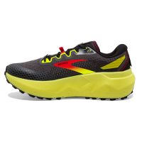 BROOKS CALDERA 6 BLACK FIERY RED BLAZING YELLOW Chaussures de trail pas cher