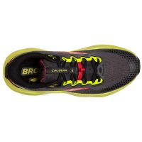 BROOKS CALDERA 6 BLACK FIERY RED BLAZING YELLOW Chaussures de trail pas cher