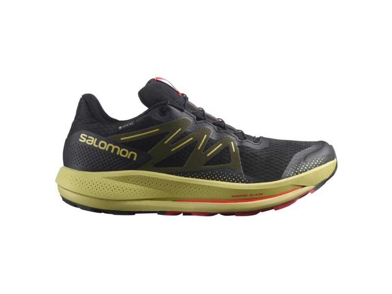 SALOMON PULSAR TRAIL GTX BLACK LEEK GREEN  Chaussures de trail étanche