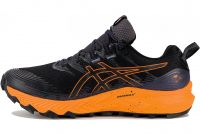 ASICS GEL TRABUCO 10 NOIRE ET SHOCKING ORANGE Chaussures de trail pas cher