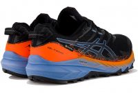 ASICS GEL TRABUCO 10 GTX BLACK ET BLUE HARMONY  Chaussures de trail imperméable pas cher
