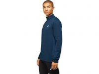 ASICS CORE LS 1/2 ZIP WINTER TOP FRENCH BLUE  Veste coupe vent pas cher