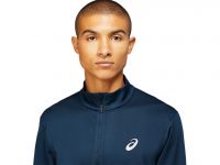 ASICS CORE LS 1/2 ZIP WINTER TOP FRENCH BLUE  Veste coupe vent pas cher