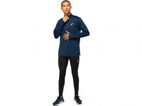 ASICS CORE LS 1/2 ZIP WINTER TOP FRENCH BLUE  Veste coupe vent pas cher