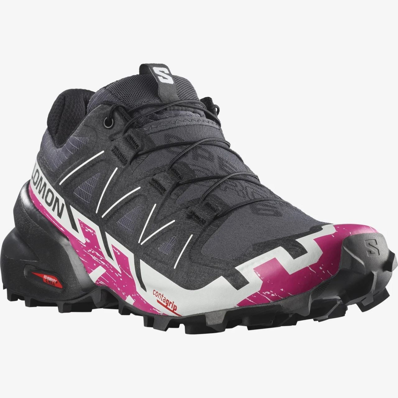 SALOMON SPEEDCROSS 6  EBONY ET VERY BERRY  Chaussures de trail