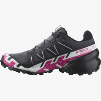 SALOMON SPEEDCROSS 6  EBONY ET VERY BERRY  Chaussures de trail pas cher