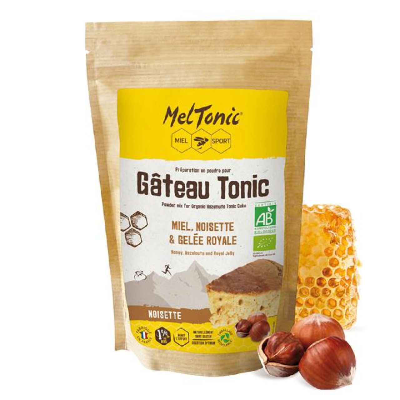 MELTONIC GATEAU ENERGETIQUE BIO NOISETTE MIEL GELEE ROYALE Diétetique avant effort