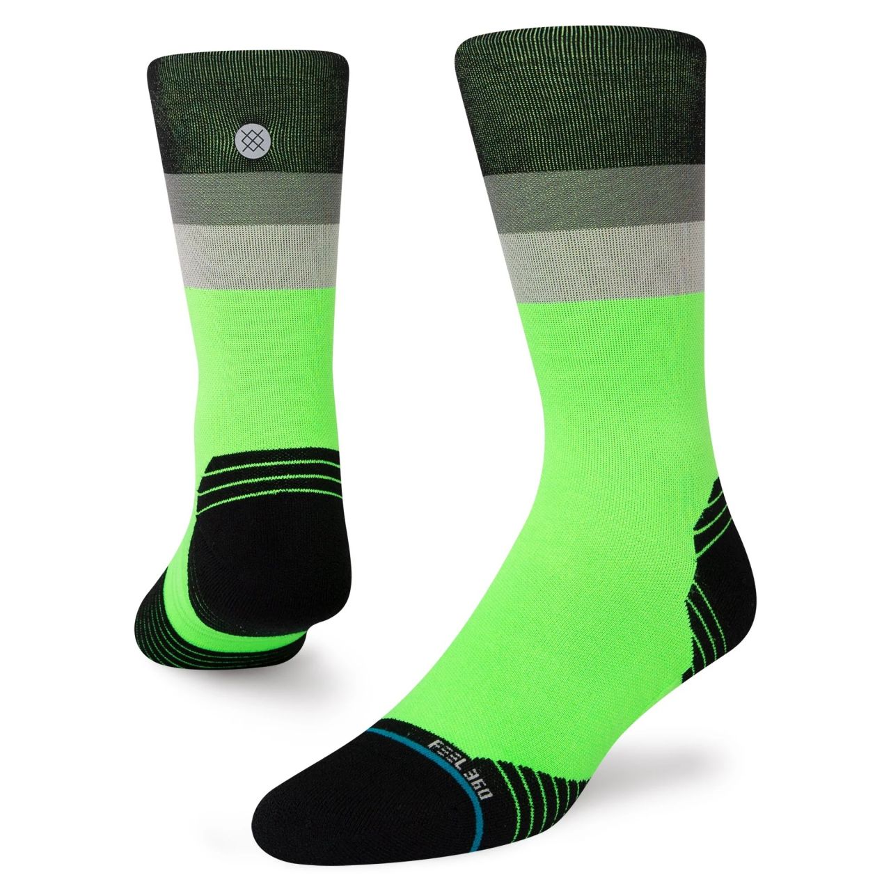 STANCE CHAUSSETTES MAXED CREW NEON GREEN  Chaussettes de running