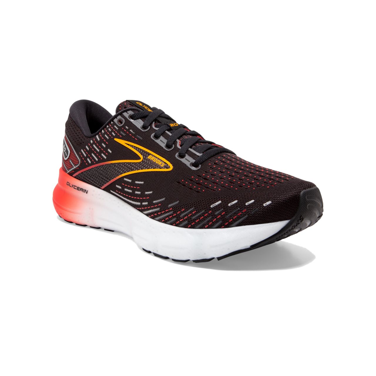 BROOKS GLYCERIN 20 NOIRE ET ROUGE Chaussures de running