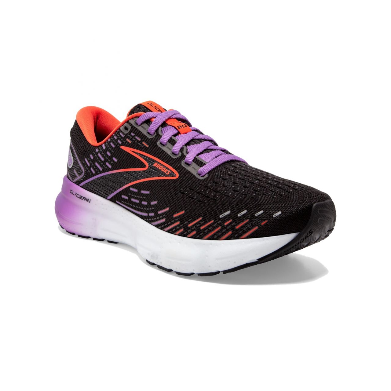 BROOKS GLYCERIN 20 BLACK ET BELLFLOWER Chaussures de running