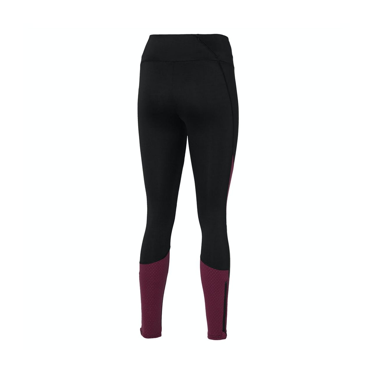 MIZUNO ACTIVE WARMALITE TIGHT NOIR ET GRAPE  WINE Collant running femme