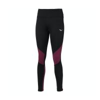 MIZUNO ACTIVE WARMALITE TIGHT NOIR ET GRAPE  WINE Collant running femme pas cher