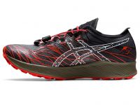 ASICS FUJISPEED NOIRE ET ROUGE Chaussures de trail pas cher