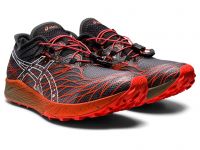 ASICS FUJISPEED NOIRE ET ROUGE Chaussures de trail pas cher