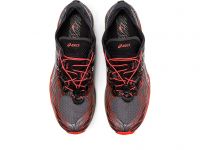 ASICS FUJISPEED NOIRE ET ROUGE Chaussures de trail pas cher