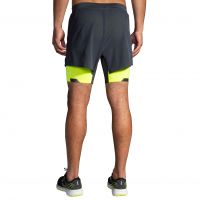 BROOKS SHORT RUN VISIBLE 2 EN 1 Short  running brooks pas cher