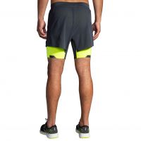 BROOKS SHORT RUN VISIBLE 2 EN 1 Short  running brooks pas cher