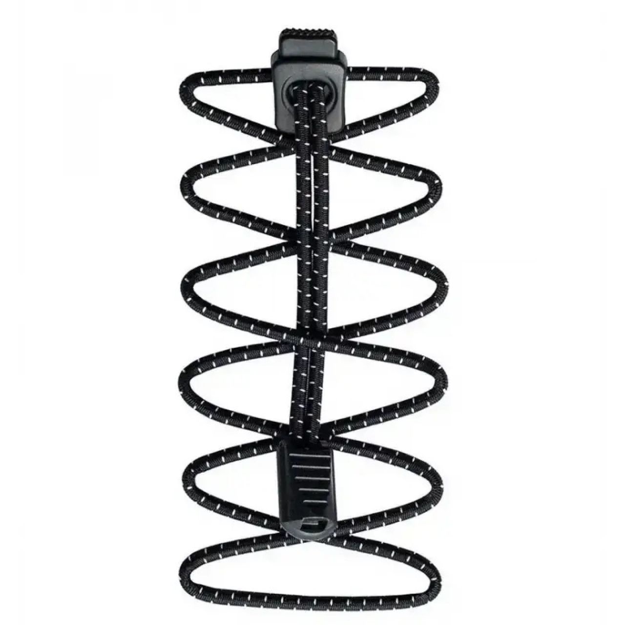 ULTEAM RACE LACETS FASTLACE STRIPED REFFLECTIVE BLACK Lacets élastiques