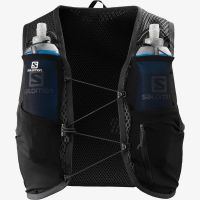 SALOMON ACTIVE SKIN 4 SET BLACK Sac à dos trail pas cher